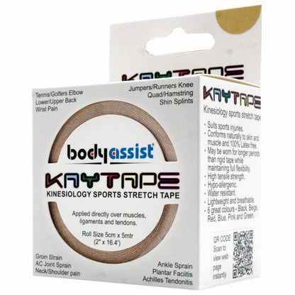 BodyAssist Kaytape Sports-Stretch Tape x 2 Rolls Beige