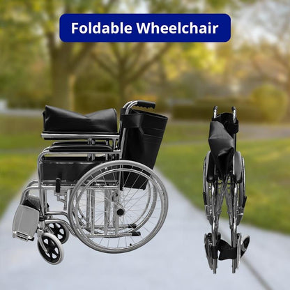 Livingstone Wheelchair Heavy Duty Chrome Finish Seat Width 51cm Each