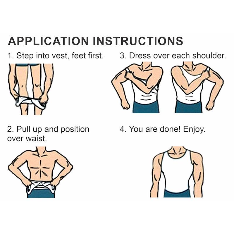 BodyAssist Compression Slimming & Shaping Body Vest White Large