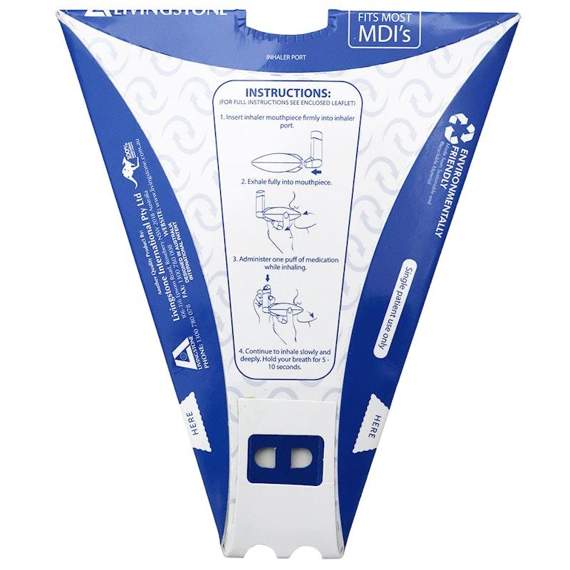 Livingstone Disposable Biodegradable Cardboard Asthma Spacer 1Piece