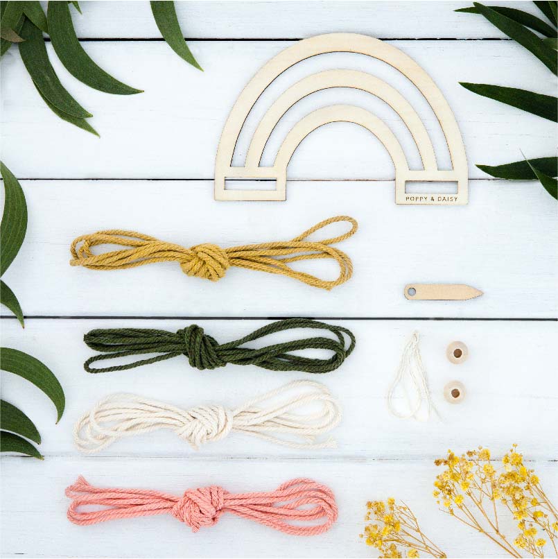 Macrame Rainbow Kit in Gift Box Art and craft for kids 5yrs+