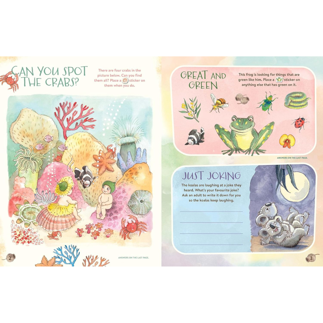 May Gibbs My First Sticker Book with 60 Big Stickers (Paperback) by May Gibbs Kids Sticker Activity Book Travel Toys