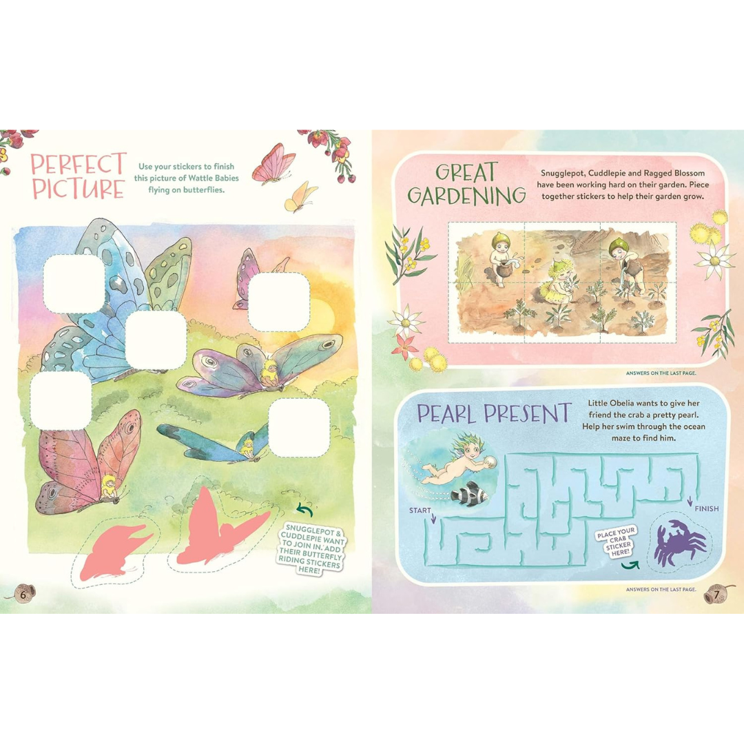 May Gibbs My First Sticker Book with 60 Big Stickers (Paperback) by May Gibbs Kids Sticker Activity Book Travel Toys