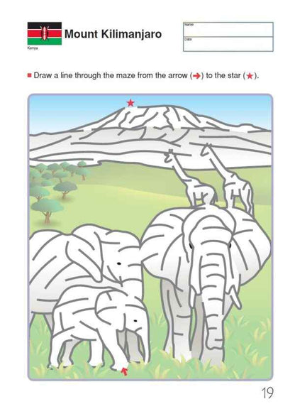 My Book of Mazes: Around the World (Paperback) Kids Interactive Activity Book by Kumon Publishing 5yrs+ Retired