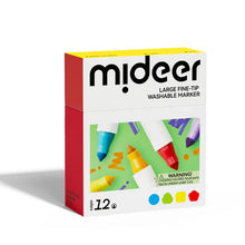 Mideer Large Fine Tip Washable Marker 12 Colours Stationary Art and craft for kids 3yrs+