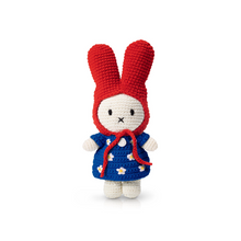 Miffy Handmade and her Blue Flower Dress and Red Hat 25cm
