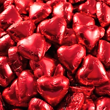 Mini Milk Chocolate Love Hearts in Red Foil – 500g (70 x 7g hearts)