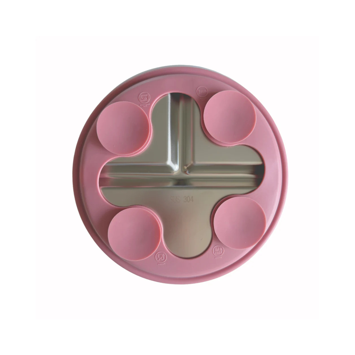 Montessori Mates Kids Stainless Steel Divided Plate with Lid 2 Colours Options Baby Practical Life Materials Baby Gifts Idea 6m+