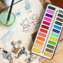 Moulin Roty Watercolour Paint Set 24pcs Stationary Art and craft for kids 3yr+