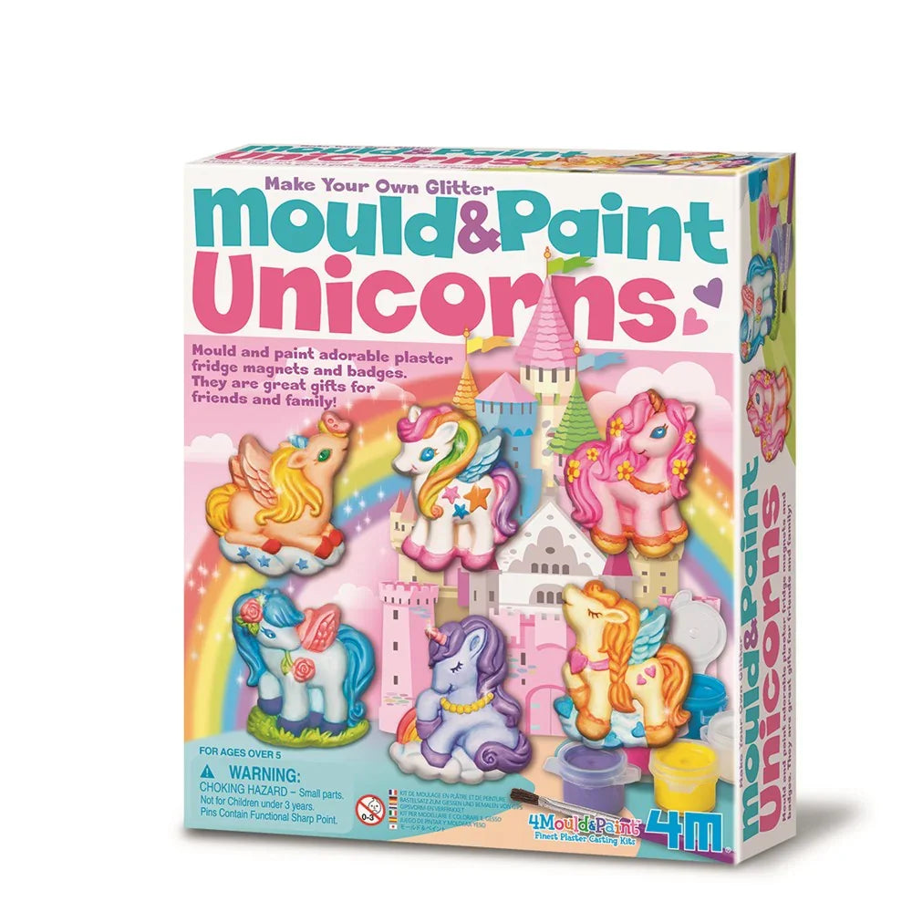 Mould & Paint Unicorn Kit By 4M Unicorn Toys Art and Craft for Fairy Unicorn and Castle Theme 5yrs+