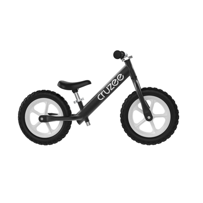 Cruzee Balance Bike BLACK Best Seller Kids Toddler Bike 18mths-5yrs (Bulky Shipping)