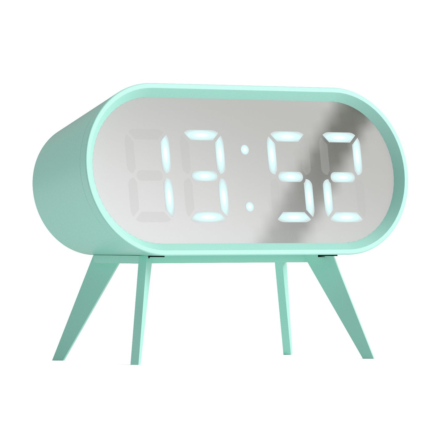 Space Hotel Cyborg Led Alarm Clock Blue