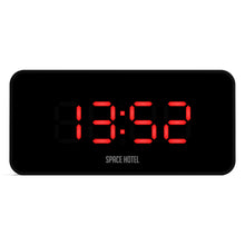 Space Hotel Hypertron Alarm Clock Black Case - Black Lens - Red Led