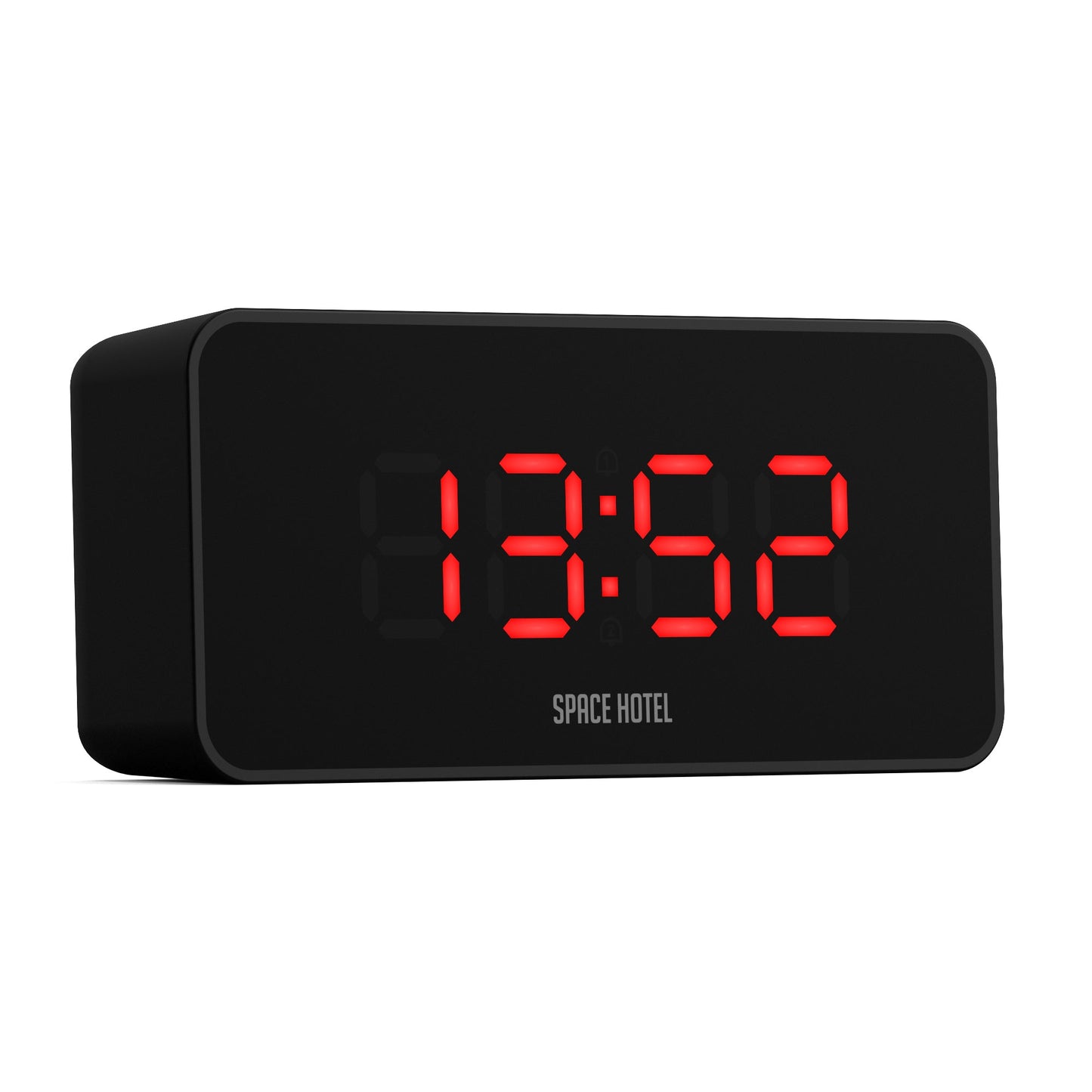 Space Hotel Hypertron Alarm Clock Black Case - Black Lens - Red Led