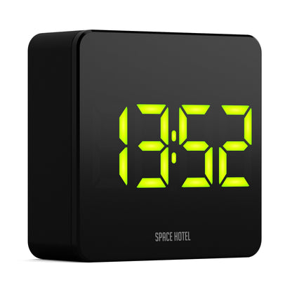 Space Hotel Orbatron Alarm Clock Black Case - Black Lens - Green Led