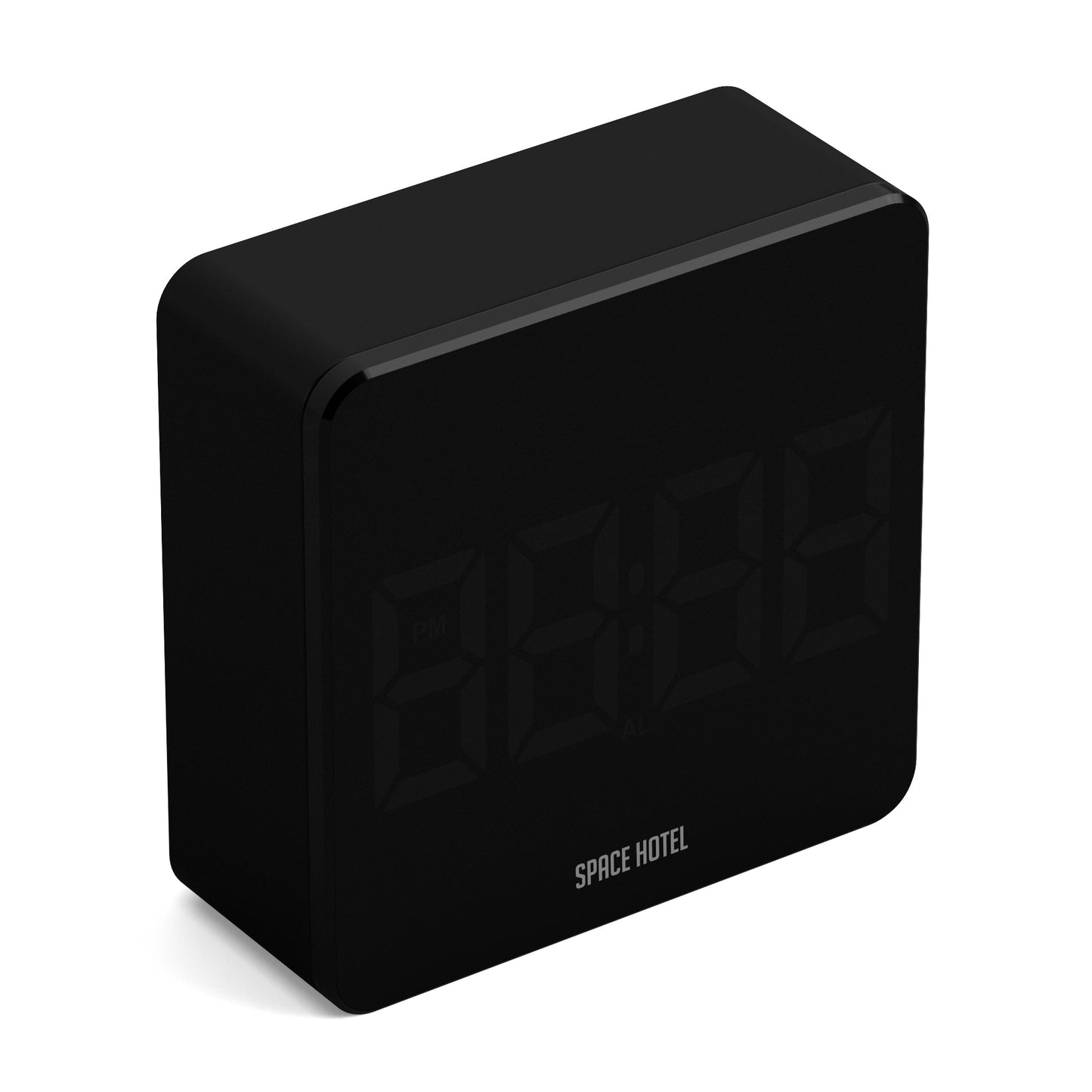 Space Hotel Orbatron Alarm Clock Black Case - Black Lens - Green Led