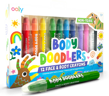 Ooly Body Doodlers Set of 12 Face & Body Crayons Stationary Art and craft for kids 6yrs+