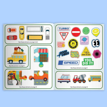 On The Road Sticker Activity Book (Paperback) By Creative Mile Kids Picture Book