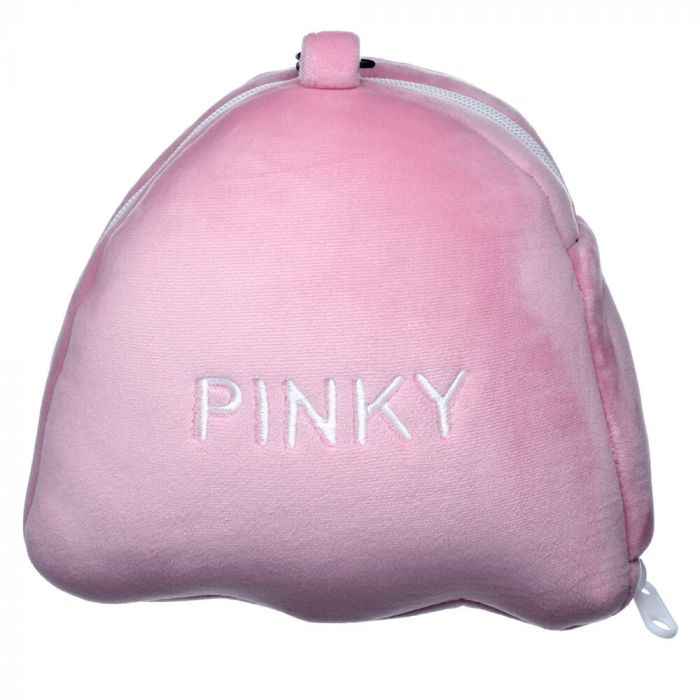 Pac-Man Pink Ghost Travel Pillow & Eye Mask Set