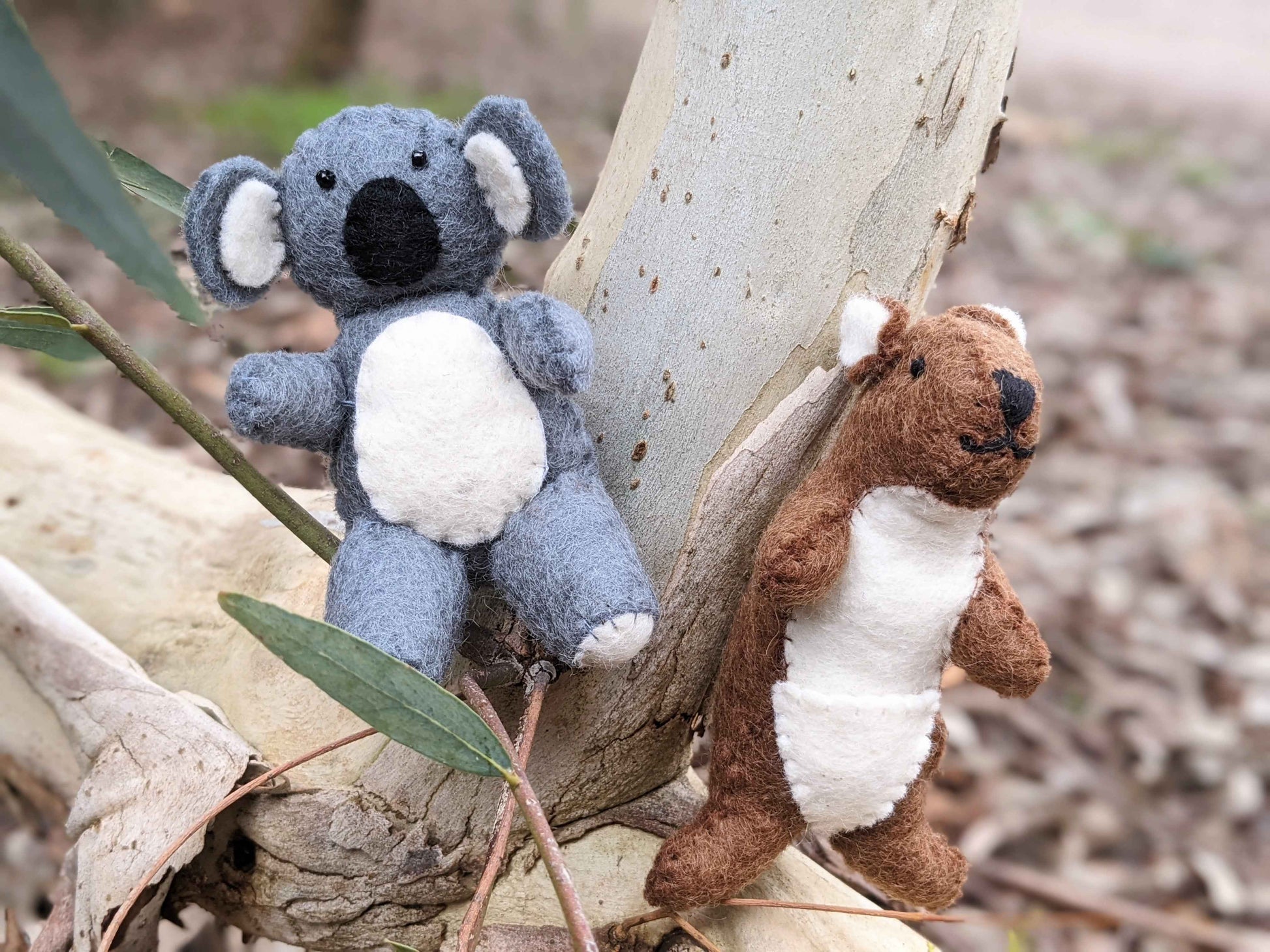 Pashom Felt Koala Small Pretend & Imaginative Play Toys Felt Animals Clearance 3yrs+