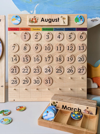 Treasures From Jennifer Calendar Rainbow Colour Early Math Games for Kids