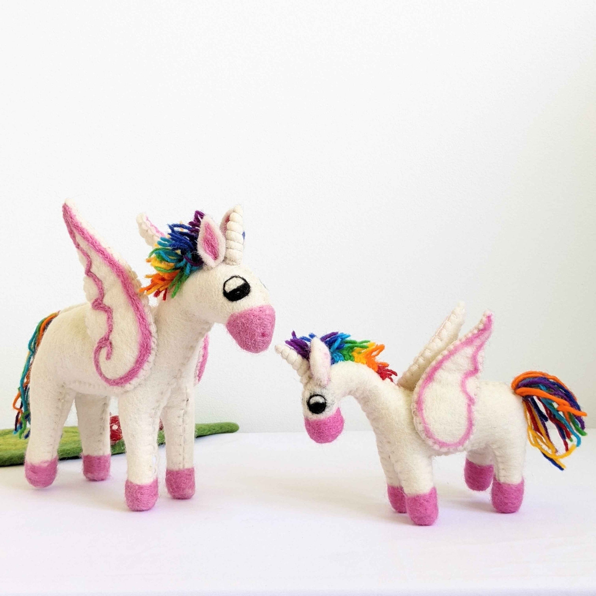 Papoose Felt Rainbow Pegasus Unicorn Baby Pretend & Imaginative Play Toys Unicorn Toys Fairy Unicorn and Castle Theme 3yrs+