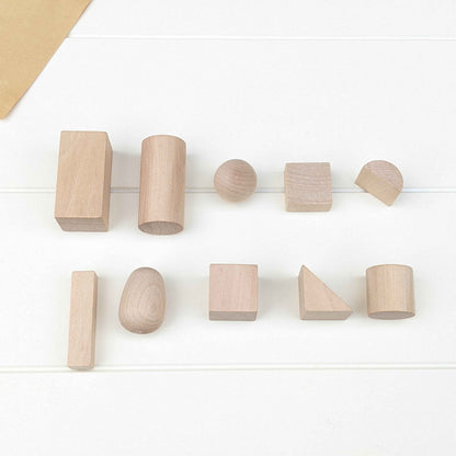 Montessori Sensorial Geometric Shapes Activity Set 10pc Early Math