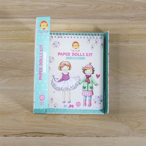 Tiger Tribe Paper Dolls Kit Vintage Art and craft for kids 5yrs+