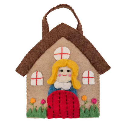 Pashom Felt Goldilocks Playset With Finger Puppets 5pc Pretend & Imaginative Play Toys 3yrs+