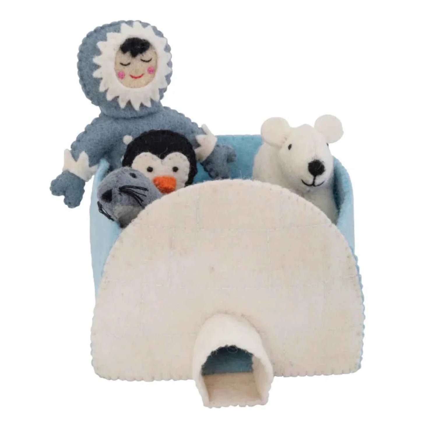 Pashom Felt Arctic Playlet 6pcs Pretend & Imaginative Play Toys CLEARANCE 3yrs+