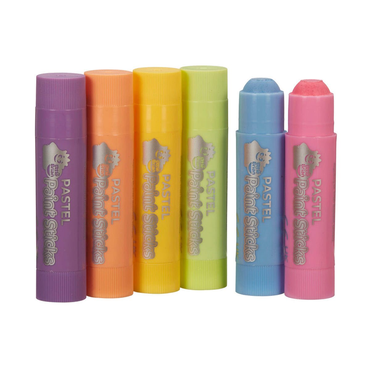 Little Brian Paint Sticks Pastel 6 Pack Art and craft for kids 3yrs+