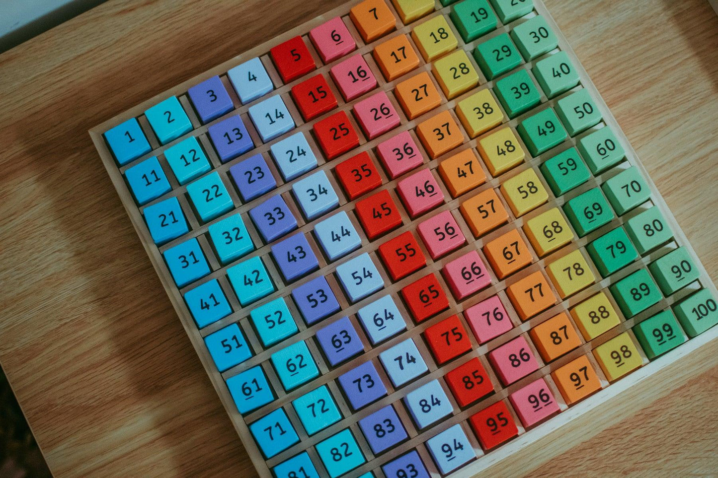 BigJigs Number Tray 1-100 Early Math STEM Cognitive Developmental Toys for Toddlers 3yrs+