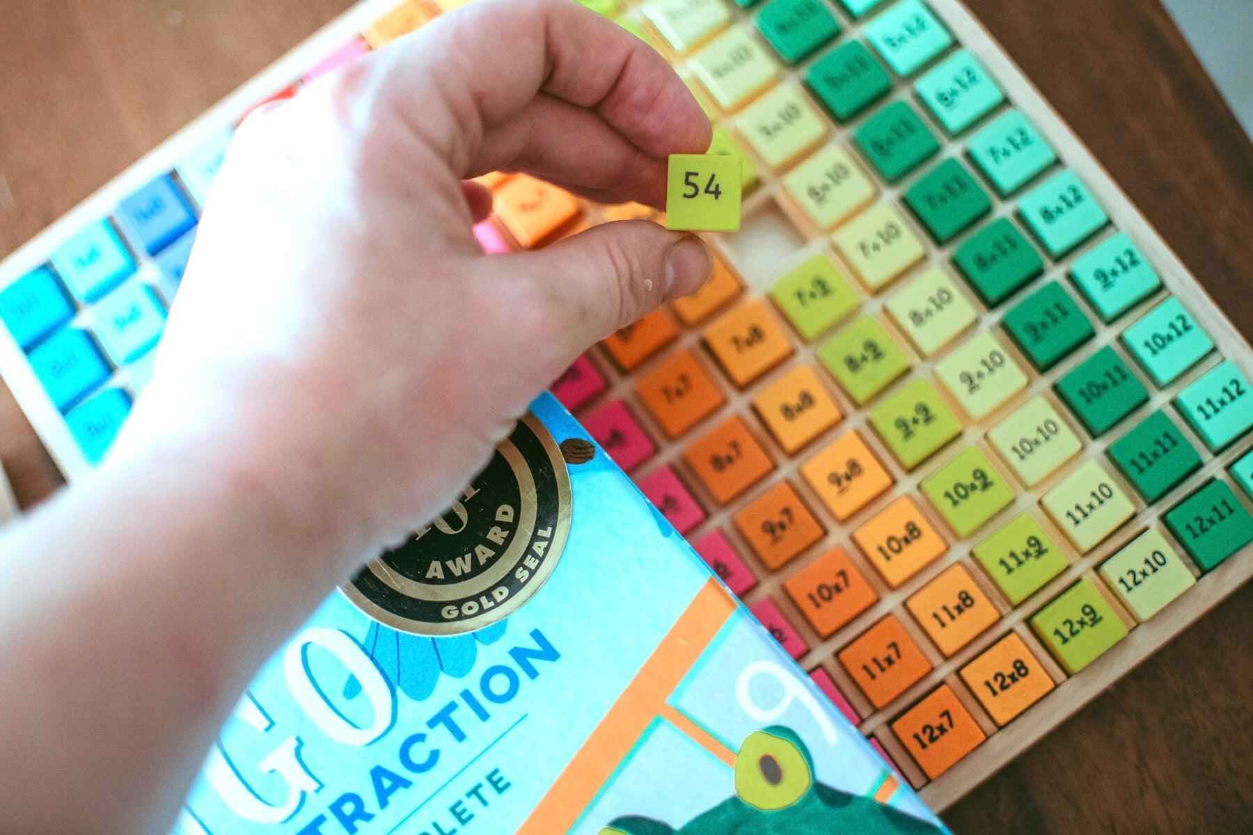 BigJigs Times Table Tray Multiplication Early Math Games for Kids STEM Cognitive Developmental Toys for Kids Best Seller 3yrs+