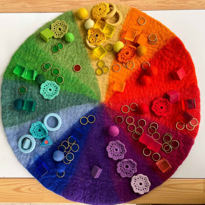 Papoose Felt Goethe Colour Play Mat Playscape 50cm Pretend & Imaginative Play Toys 3yrs+