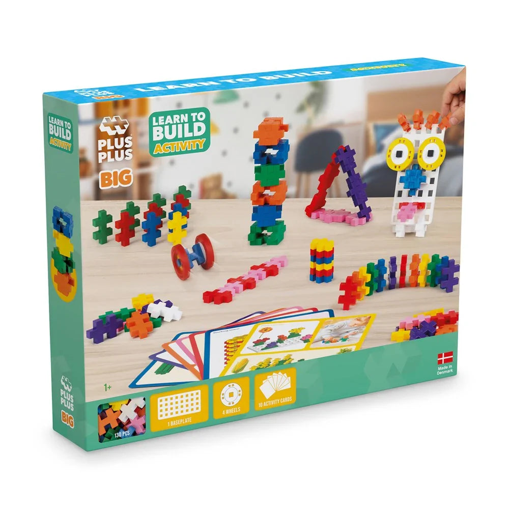 Plus Plus BIG Learn to Build Activity Set 130pcs Building Blocks Gifting Creativity Toy Idea for 2yrs+