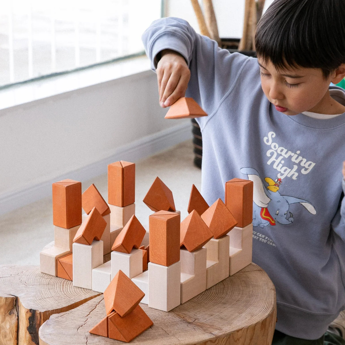 Wooden Pyramid Building Block Set 40pcs by Avdar Toys Wooden Toys Building Blocks STEM Toys Gifting Idea for 3yrs+
