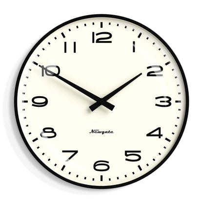 Radio City Wall Clock Black Arabic Dial - Matte Black