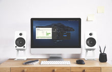 Kanto YU4 140W Powered Bookshelf Speakers with Bluetooth and Phono Preamp - Pair, Matte White
