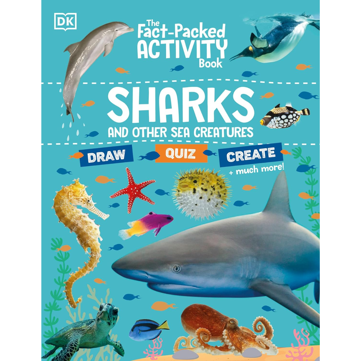 The Fact-Packed Activity Book: Sharks And Other Sea Creatures Ocean Nature Activity Interactive Book (Paperback) Kids Book Art and craft for kids 5yrs+