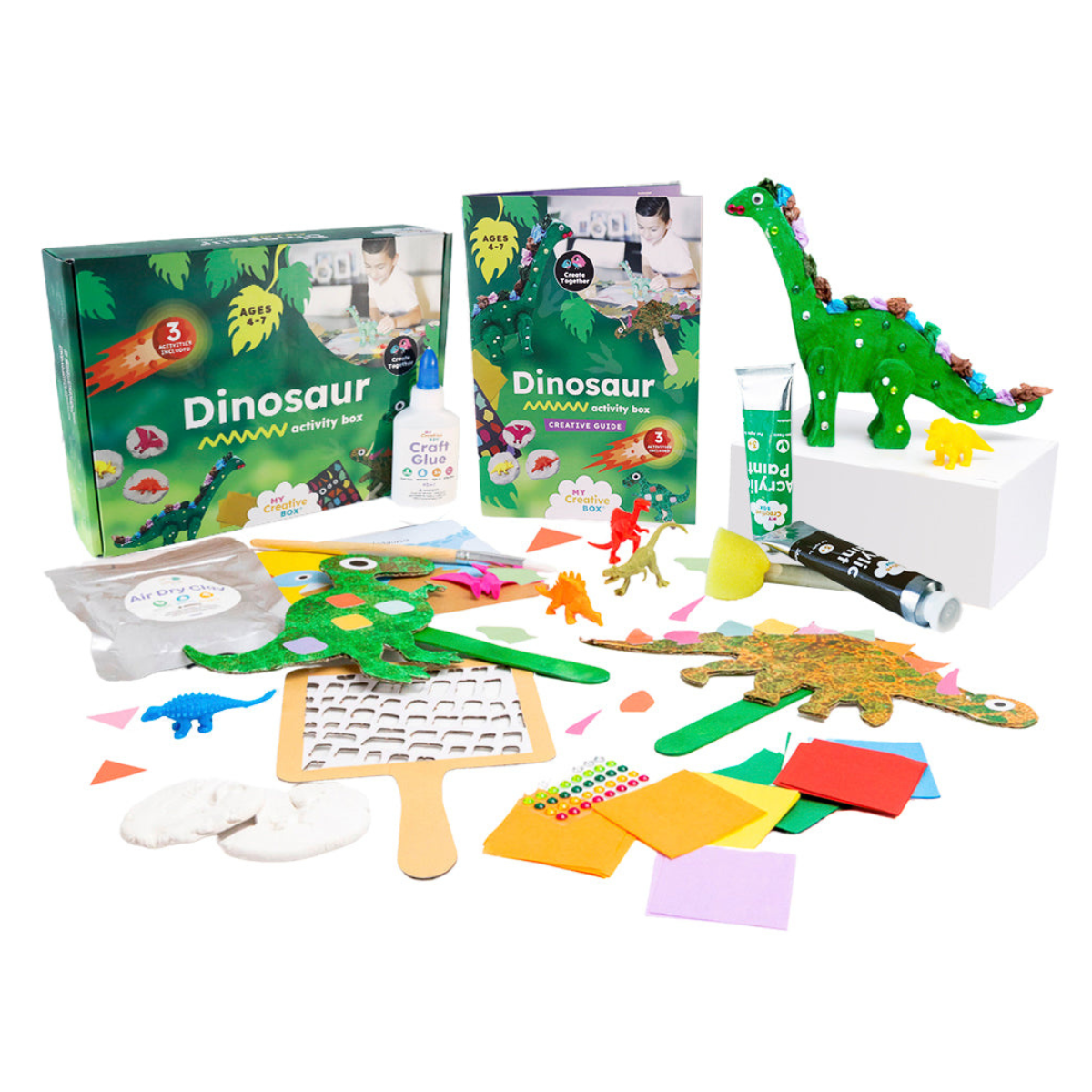 My Creative Box Mini Dinosaurs Craft Activity Kit art and craft for kids Best Seller Gifting Idea for Dinosaur and Dragon Theme 3yrs+