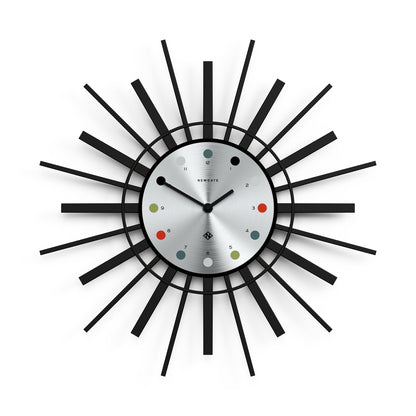Stingray Wall Clock Black - Silver Dial