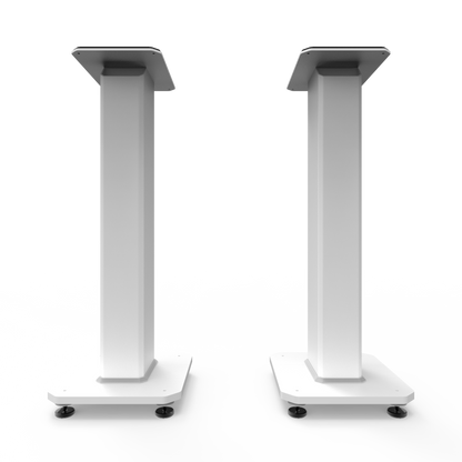 Kanto SX26W 26" Tall Fillable Speaker Stands with Isolation Feet - Pair, White