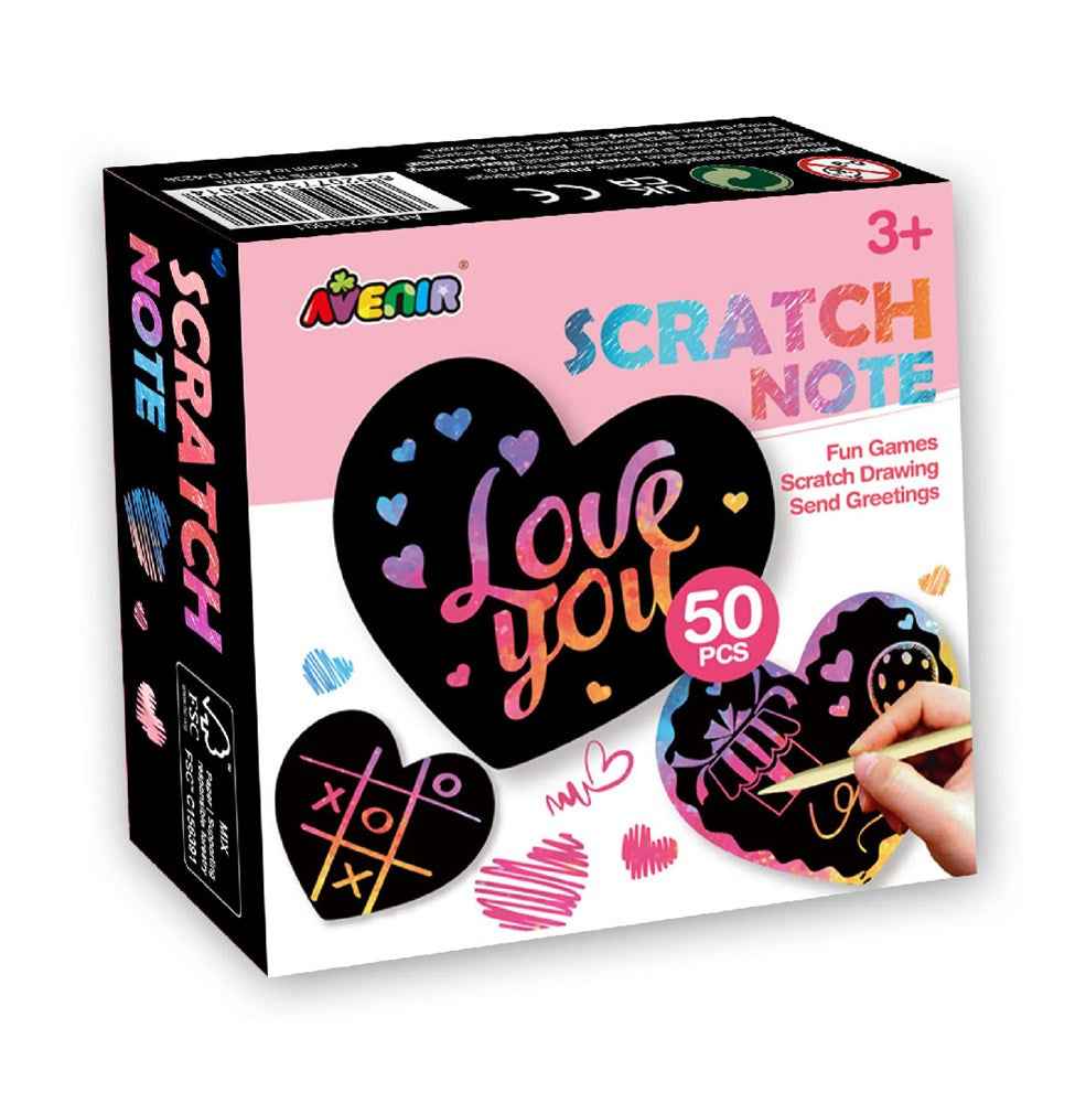 Avenir Scratch Notes Book 50pc Art and craft for kids Best Seller 3yrs+