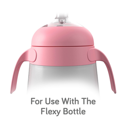 Nanobébé Silicone Bottle Handles - Twin Pack Color White
