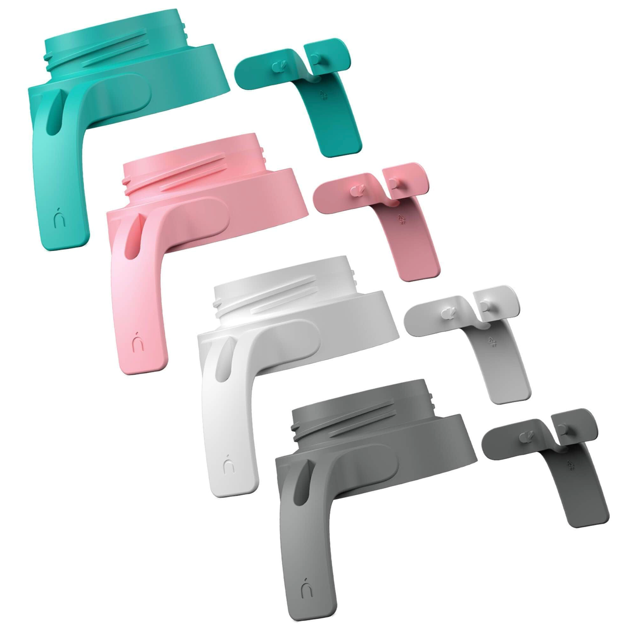Nanobébé Silicone Bottle Handles - Twin Pack Color White