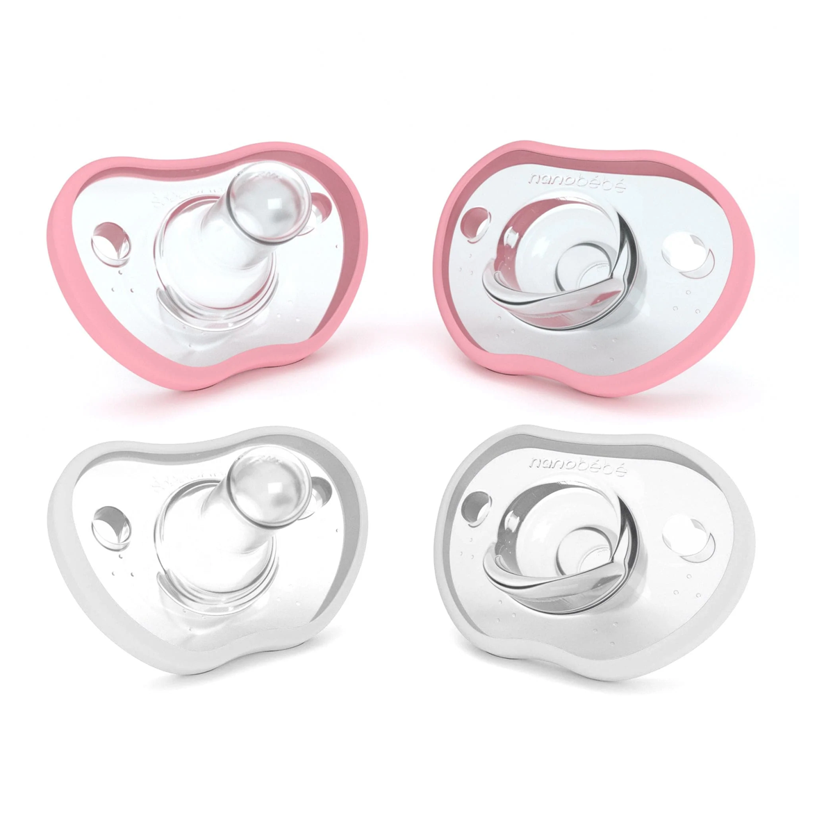 Flexy Pacifier 4-Pack Color Pink/White Size 0-3 months