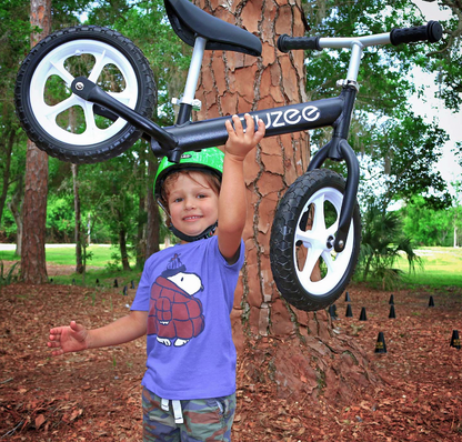Cruzee Balance Bike BLACK Best Seller Kids Toddler Bike 18mths-5yrs (Bulky Shipping)