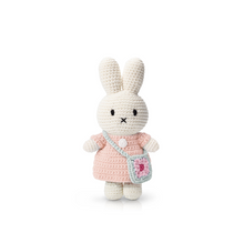 Miffy Handmade and her Pastel Pink Dress and Flowerbag 25cm