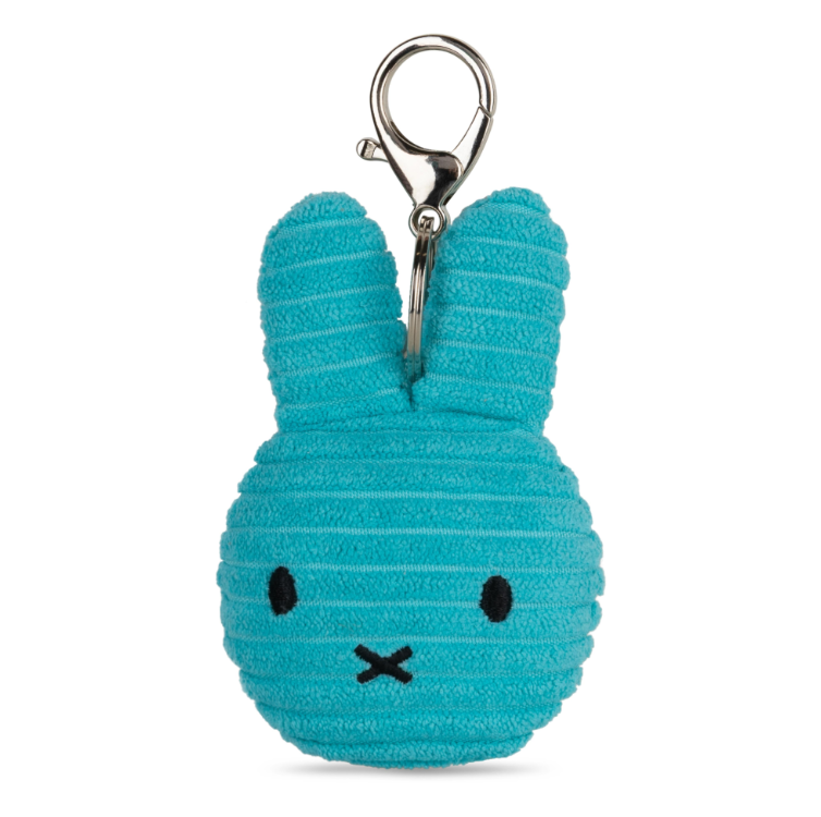 Miffy & Friends Miffy Flat Keychain ECO Corduroy Teal 10 cm