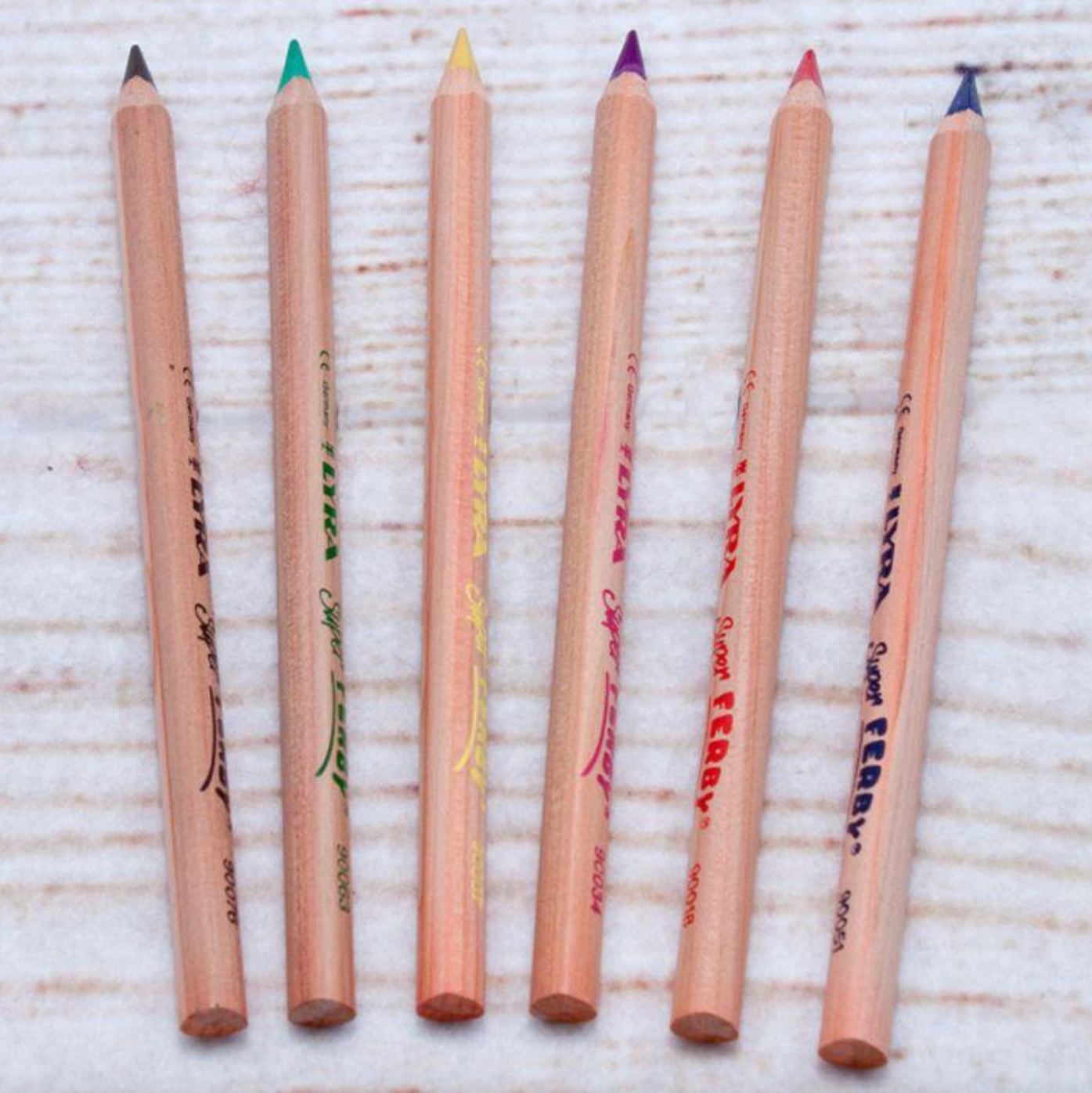 LYRA Super Ferby Nature Unlacquered Waldorf Pencils 6 Colours Stationary Art and Craft for Kids 3yrs+